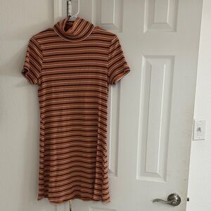 Urban Outfitters Striped Turtleneck Dress